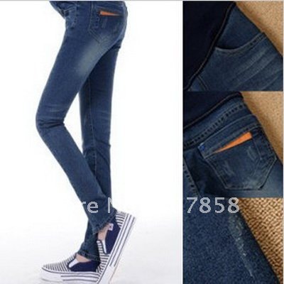 2012 NEW Autumn Fashion Feet pants Maternity jeans Pregnant women Jeans Maternity abdominal pants #CFZ607