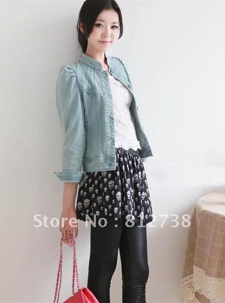 2012 new autumn outfit female short coat, restore ancient ways, jean jacket, thin woman jacket ,free shipping