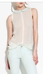 2012 new  Behind the button chest fold chiffon blouse blouse   ladies' blouse