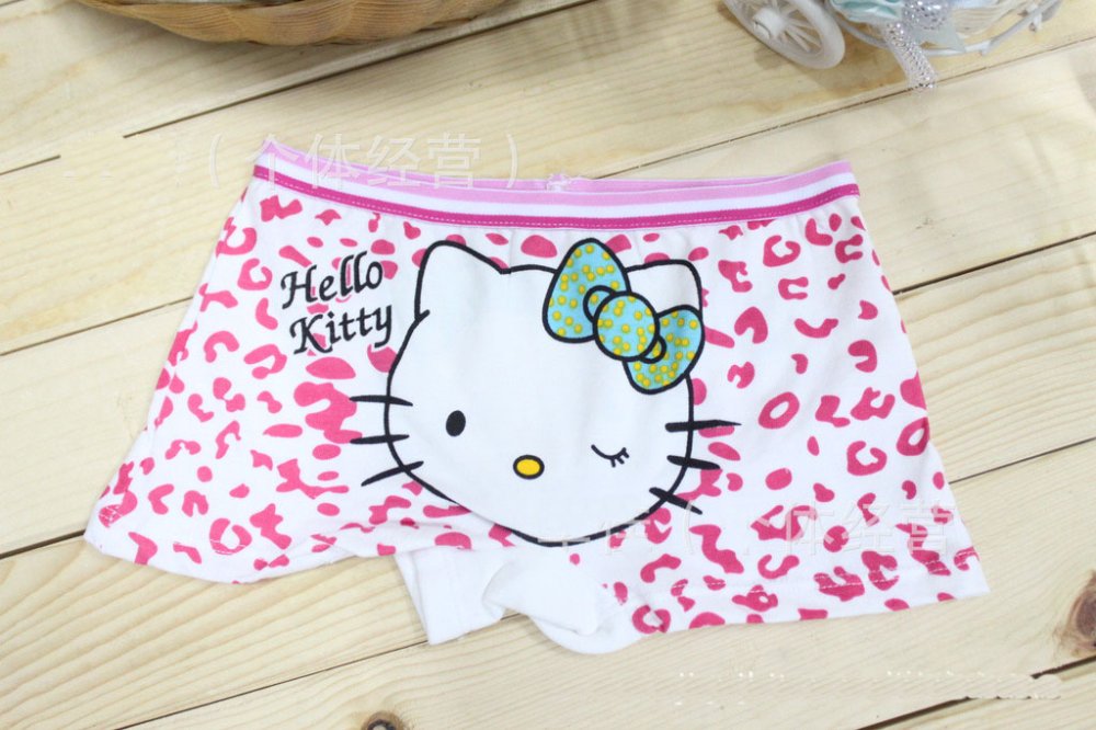 2012 new Cartoon cat kitte lycra cotton children Underpants/panties for girls trunk 3 size  promotion