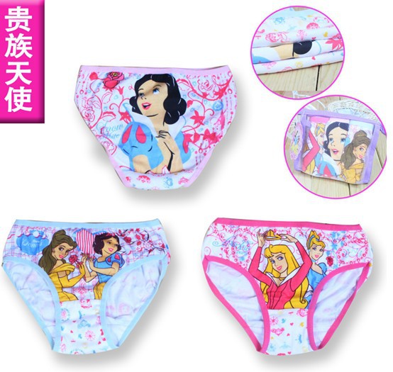 2012 New Children's underwear Snow White Cartoon  Style Kids baby pure cotton Boxer Shorts underwear pants 100% conton