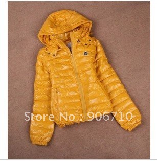 2012 new cultivate one's morality hooded cotton-padded jacket bright surface female cotton-padded clothes quilted jacket