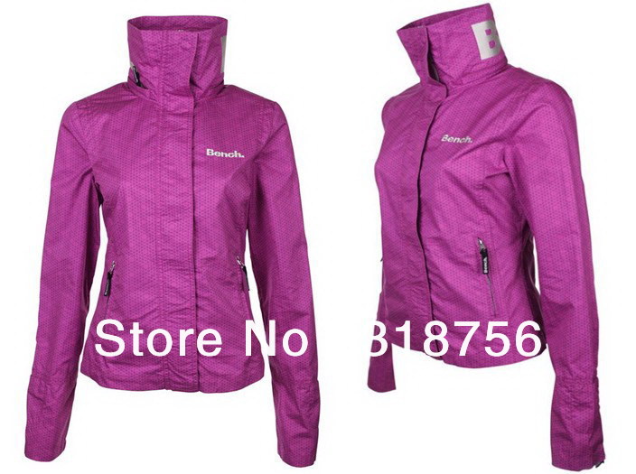 2012 New Designer Bench Brand Women's BBQ Jacket Hooded Streetwear Fashion Lady Outerwear  S--XL Purple Free Shipping