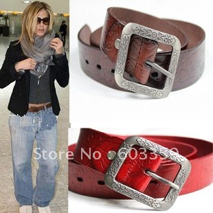 2012 New European Classical ladies leisure Genuine leather belt,High quality,3 colors,#1001,Free shiping