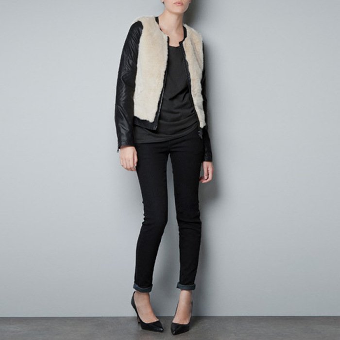 2012 NEW excellent quality, @ style unique patchwork cool ladie leather jacket, womens coat