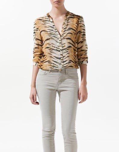 2012 NEW, exclusive EUR style unique leopard long sleeve women's blouse