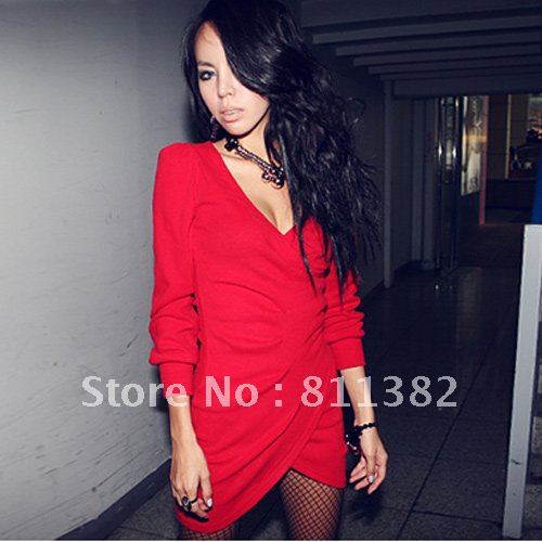 2012 New Fashion  Dress  Two colors Black,Red, retail  Wholesale free shipping#10644