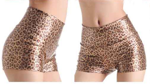 2012 new fashion Europe/American sexy leopard/snake grain matt imitation leather/PU anti-expose women shorts/briefs,wholesale