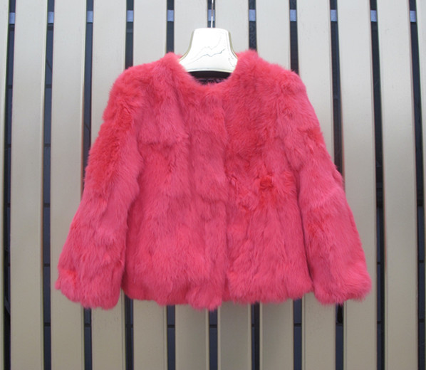 2012 new fashion medium-long women rabbit Fur coat fur outerwear short design female fur overcoat