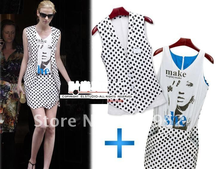 2012 new fashion women clothing sets,retro wave point head dress + Fashion design vest