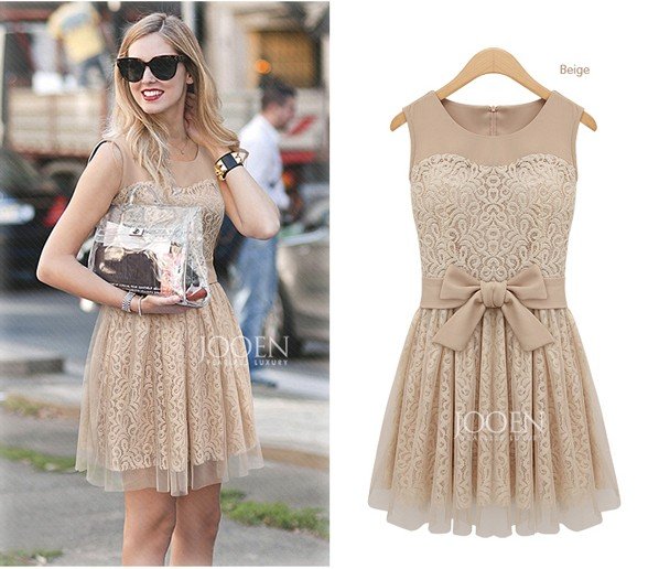 2012 new fashion Women Lace Mesh Legging Bow Slim Pleated Accordion Dress Knee-Length Cute Short Novelty vintage party evening