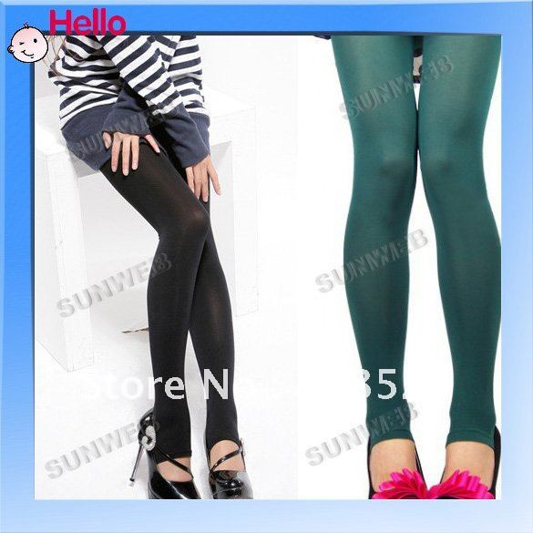 2012 new fashion Women's Opaque Tights Pantyhose 5 Colors Stockings Leggings Black/Grey/Purple/Coffee/Green 3345