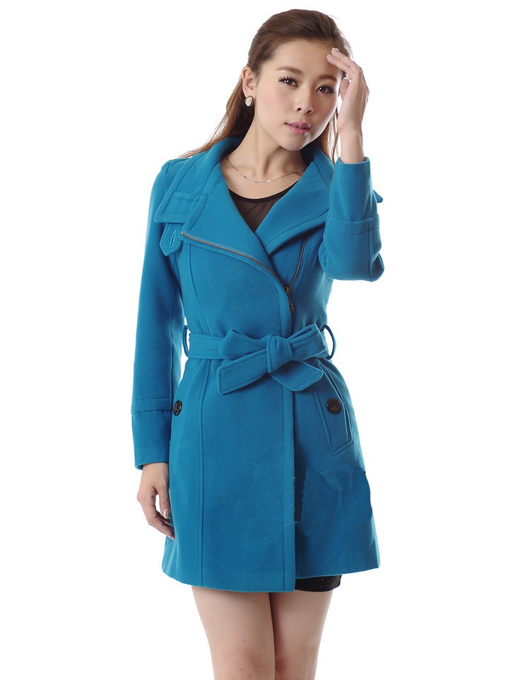 2012 new Fashion Women wool coat Free shipping lady vintage trench coat winter vogue clothes long overcoat warm jacket