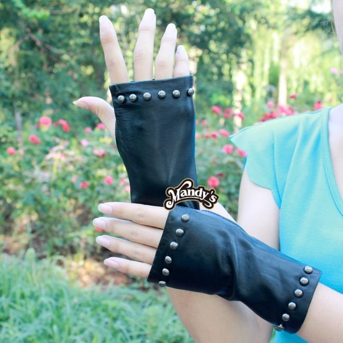 2012 NEW free shipping Wholesale ladies Fashion short leather gloves, Fingerless gloves pretty mitten-G006