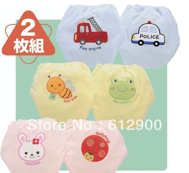 2012 NEW HOT Baby training pants cotton inwrought Reusable 4 layers Toddler Potty underwear bread shorts 48pcs/lot Free shipping