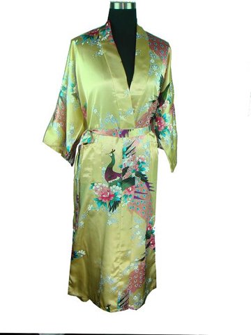 2012 NEW HOT Gold    Chinese womens robe gown sleepwear  one size style