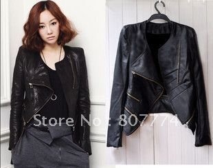 2012 New Hot Sale Military Pu Leather Jacket+Free Shipping+Quality Guaranteed slim ft outwear Black 1Pcs/Lot