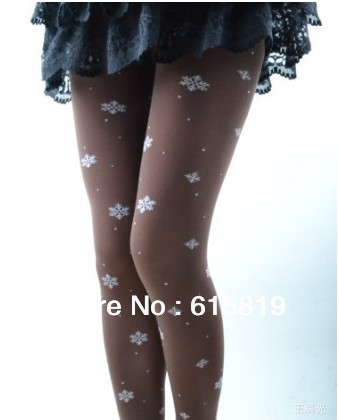 2012 New Korea Fashion  Fall and Winter Snowflake Thicken Velvet Leggings For Young Lady/women