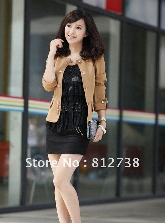 2012 new Korean fashion ladies, spring and autumn suit , bow jacket, free shipping