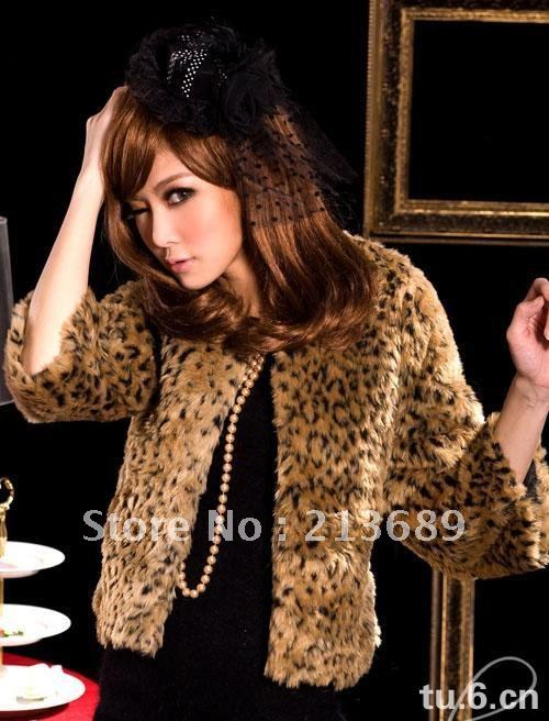 2012 new Korean Slim Leopard jacket