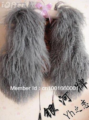 2012 NEW Real Mongolia Lamb mongolian fur gilet Weskit Vest