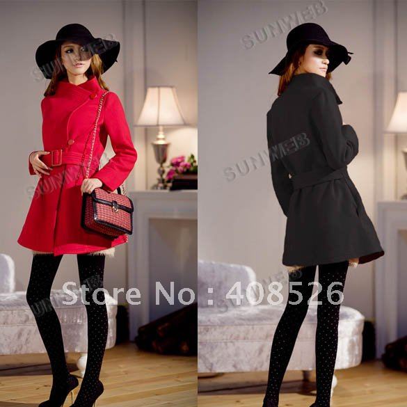 2012  New Shitsuke Fashion Korean Women's Cashmere Overcoat Woollen Camel3470