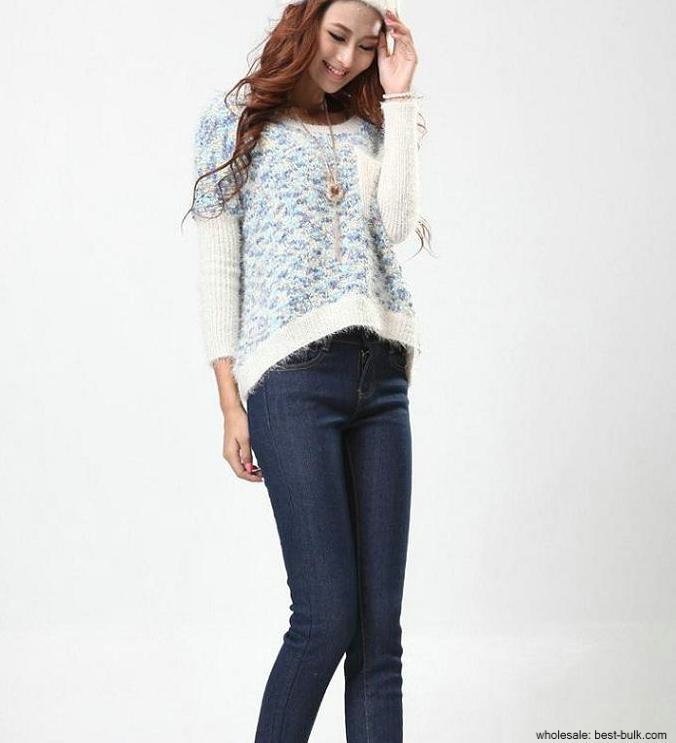 2012 new simple all-match plus fleece thickened women's jeans wholesale