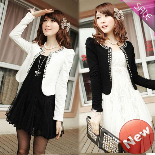 2012 New Spring Puff Slim ladies suit Korean style free shipping 1pcs/lot wholesale 20120432