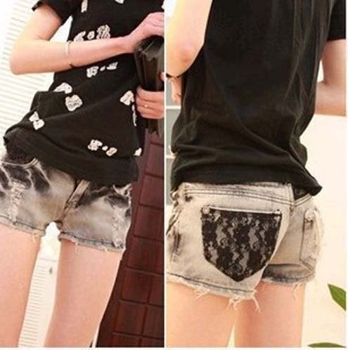 2012 New Spring Summer Korea Hot Fashion Slim Jeans Pocket Short Pants Bud Silk Cowboy Boots Free Shipping