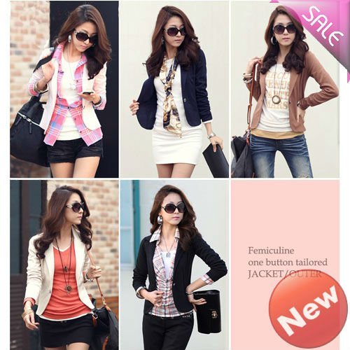 2012 new spring Women's Casual Slim suit Korean style free shipping   1pcs/lot wholesale 20120429