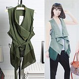 2012 new street coat shawl plastic belt vest large size, free shipping