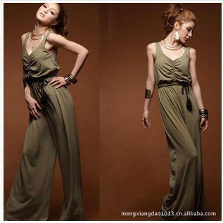 2012 new style Free Shipping ladies  jumpsuit / ladies cotton siamese trousers/ladies slim jumpsuit