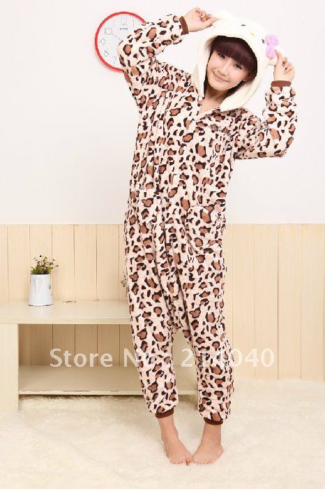 2012 New Style Kitty Cat Animal Costume Kigurumi Pajamas Adult Cosplay Sleepwear