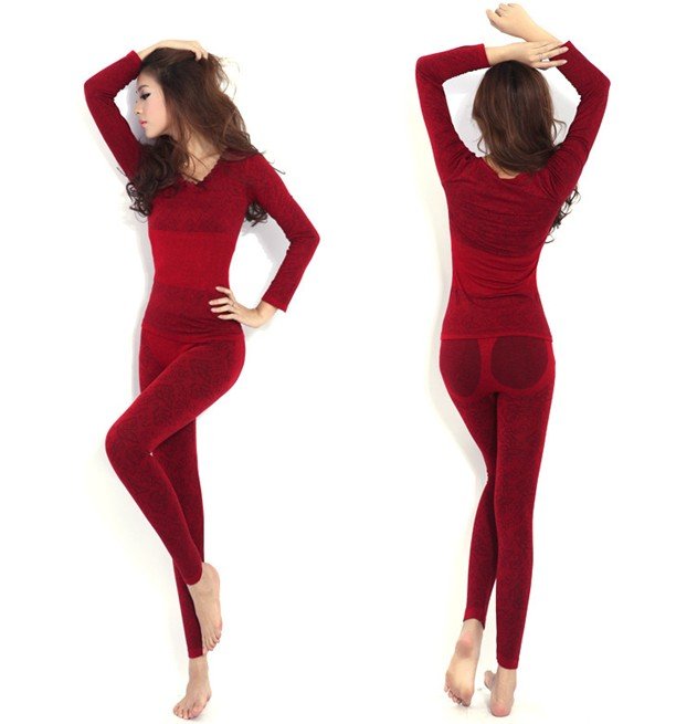 2012 New Style Ladies Winter Jacquard Body Shaper Slim Lift Seamless Slimming Thermal Underwear Suit,Free Shipping