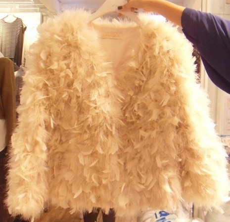 2012 new style Luxury ostrich wool fur coat, outerwear.lady elegant fashion short design fur jacket,white,black ,pink ,beige