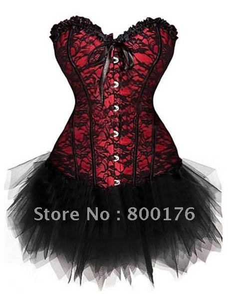 2012 new style  Sexy burlesque corset with tutu dress a815-6  S-6XL