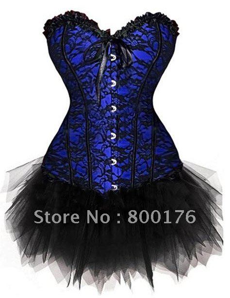 2012 new style  Sexy burlesque corset with tutu dress a815-7  S-6XL