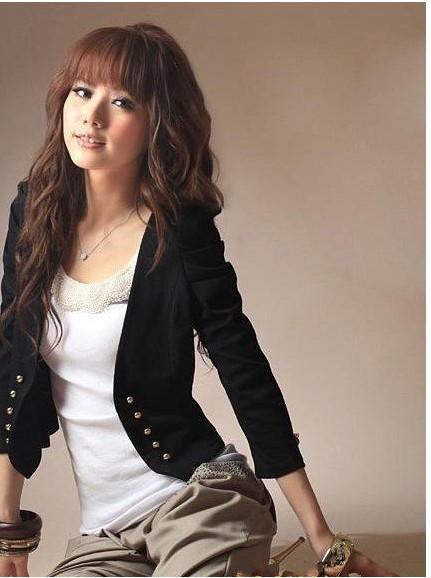 2012 New Style Women's Women's han hubble-bubble sleeve long sleeve short coat small suit