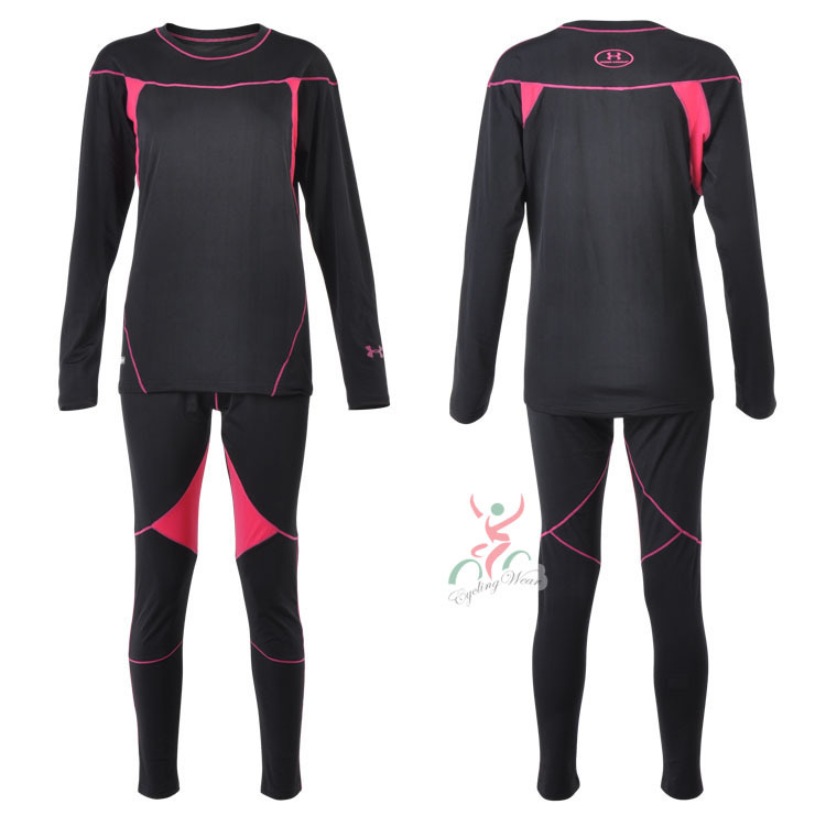 2012 New  Under Armour polartec Jersey  woman Winter Longsleeve Sports  Thermal  Underwear Suit  Long Johns