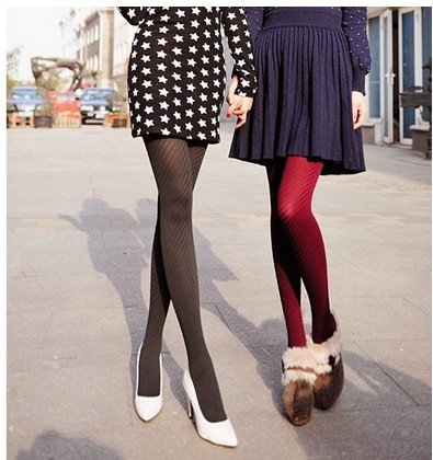 2012 New Wholesale Women's Vintage Sexy Stripe Patnyhose Fashion Design Tight Stocking Socks Free Shipping YG0082