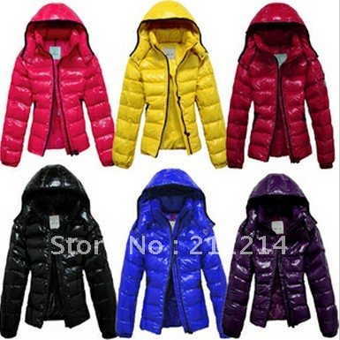 2012 new winter top women's hooded down jacket fashionable casual jackets (6 - color)