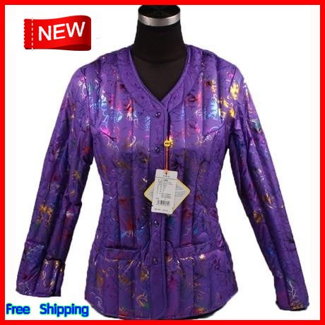 2012 NEW women down coat printing jacket  size L/XL/XXL/XXXL Free shipping