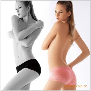 2012 new women's modal underwear mid waist lace seamless panty boxer shorts trunk 5PCS  Free Shipping