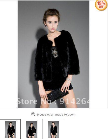 2012 New Women's Real Gorgeous Mink Fur Coat/Jacket Winter Women's /free shipping