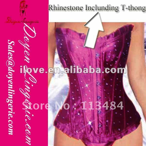 2012 Newest Sequin Rhinestone Bustier Top Big Women Corset DH804