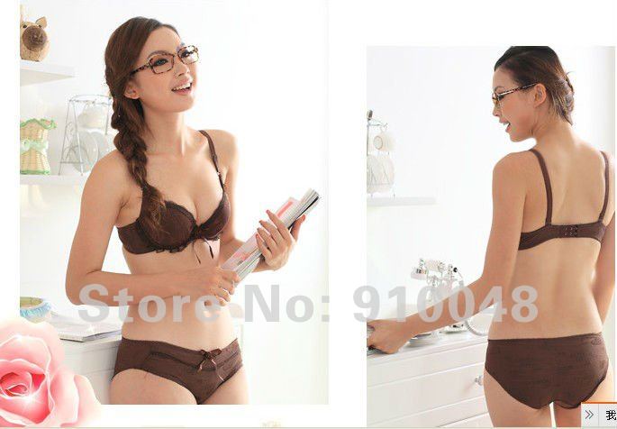 2012 newest sweet & push up brassiere set #TZ228 / 6 colours for choice / free shipping