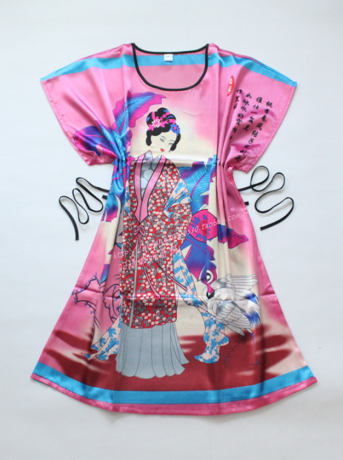 2012 nightgown female faux silk sweet princess summer women's summer sleepwear 1