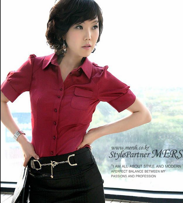 2012 ol professional women professional set work wear shirt tailored skirt