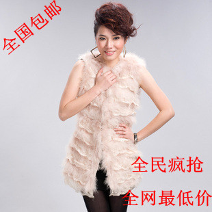 2012 ostracods wool turkey wool lace fur medium-long vest