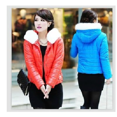 2012 outerwear wadded jacket female short design cotton-padded jacket slim wadded jacket women's thickening with a hood wool